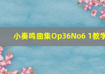 小奏鸣曲集Op36No6 1教学